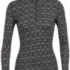 Icebreaker 250 Vertex Long Sleeve Half Zip Alpine Geo Women's -Ski Uitrustings Winkel icebreaker 250 vertex long sleeve half zip alpine geo women midnight navy snow carbon 0 1