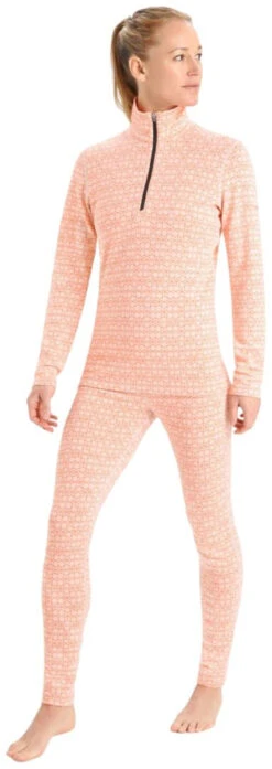 Icebreaker 250 Vertex Long Sleeve Half Zip Alpine Geo Women's -Ski Uitrustings Winkel icebreaker 250 vertex long sleeve half zip alpine geo women snow flash s snow flash 1