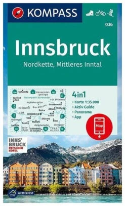 Kompass Wandelkaart 036 Innsbruck Und Umgebung
