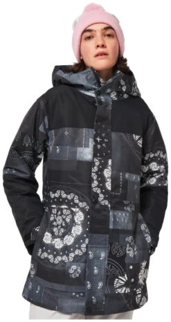 Oakley TC Aurora RC Insulated Jacket Women's -Ski Uitrustings Winkel oakley tc aurora rc insulated jacket black bandana print black xs black bandana print black 2