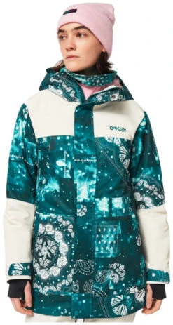 Oakley TC Aurora RC Insulated Jacket Women's -Ski Uitrustings Winkel oakley tc aurora rc insulated jacket green bandana print white 7 1