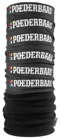 Poederbaas Neckwarmer -Ski Uitrustings Winkel poederbaas neckwarmer black logo print one size black logo print 0