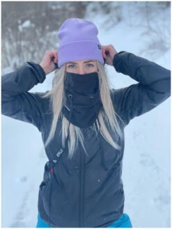 Poederbaas Traditional Beanie -Ski Uitrustings Winkel poederbaas traditional beanie pastel purple 4 1 1